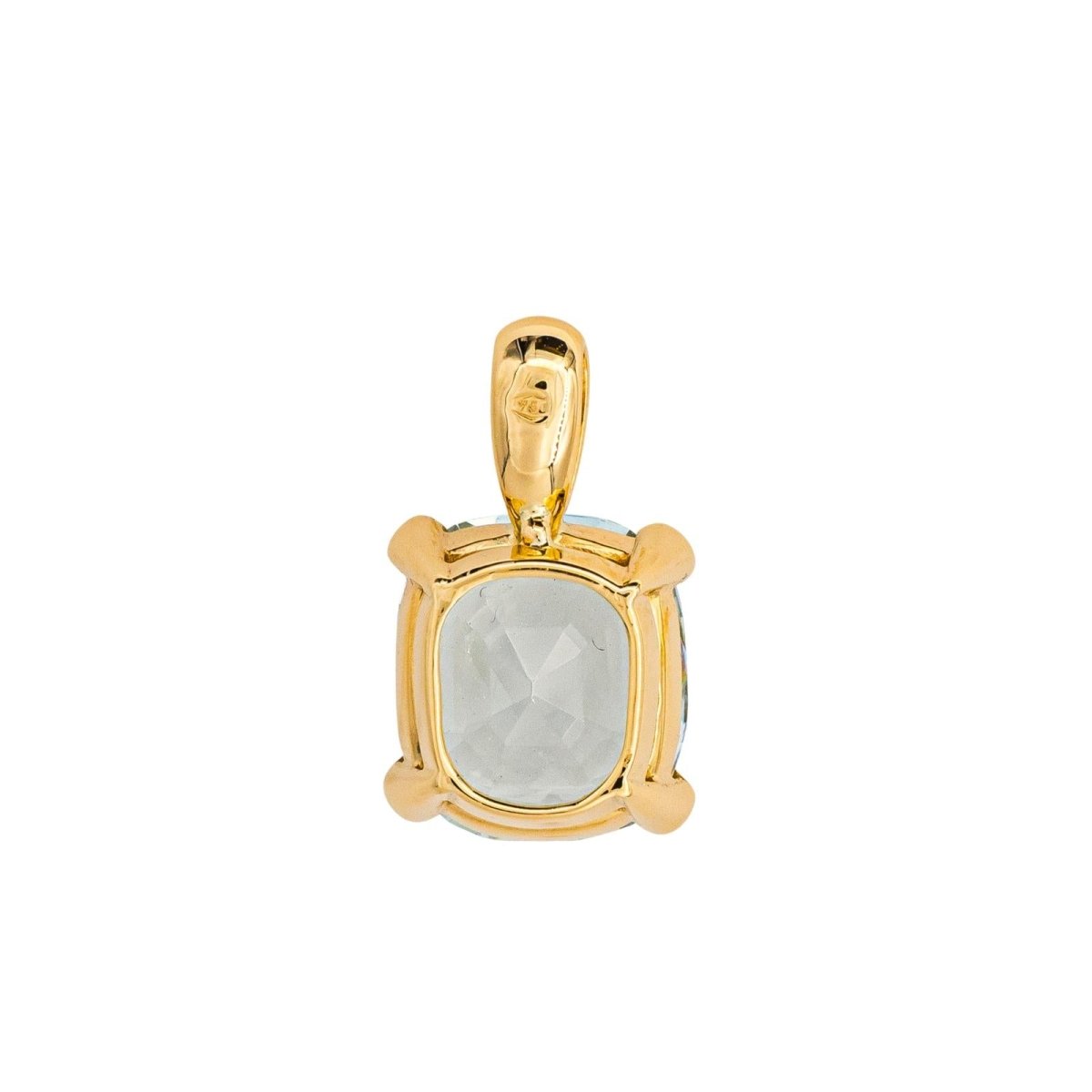Pendentif en or jaune et aigue - marine - Castafiore