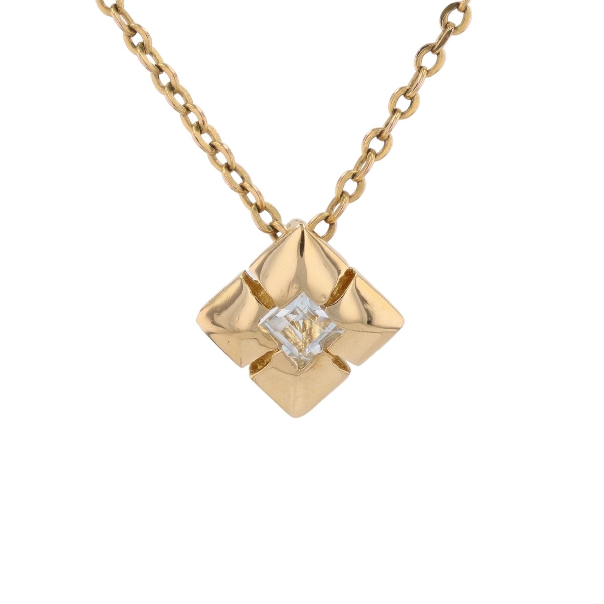 Pendentif en or jaune et aigue - marine - Castafiore