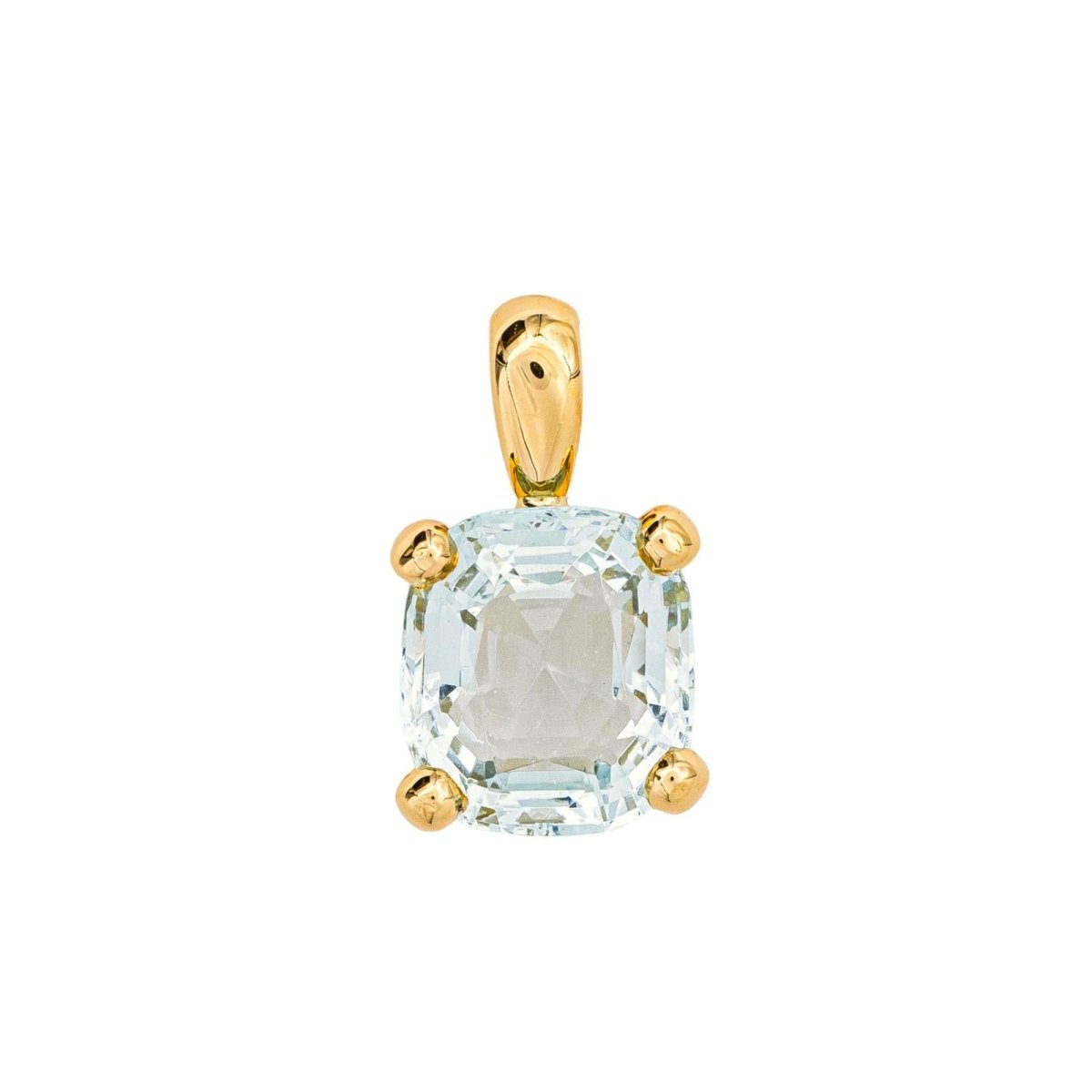 Pendentif en or jaune et aigue - marine - Castafiore