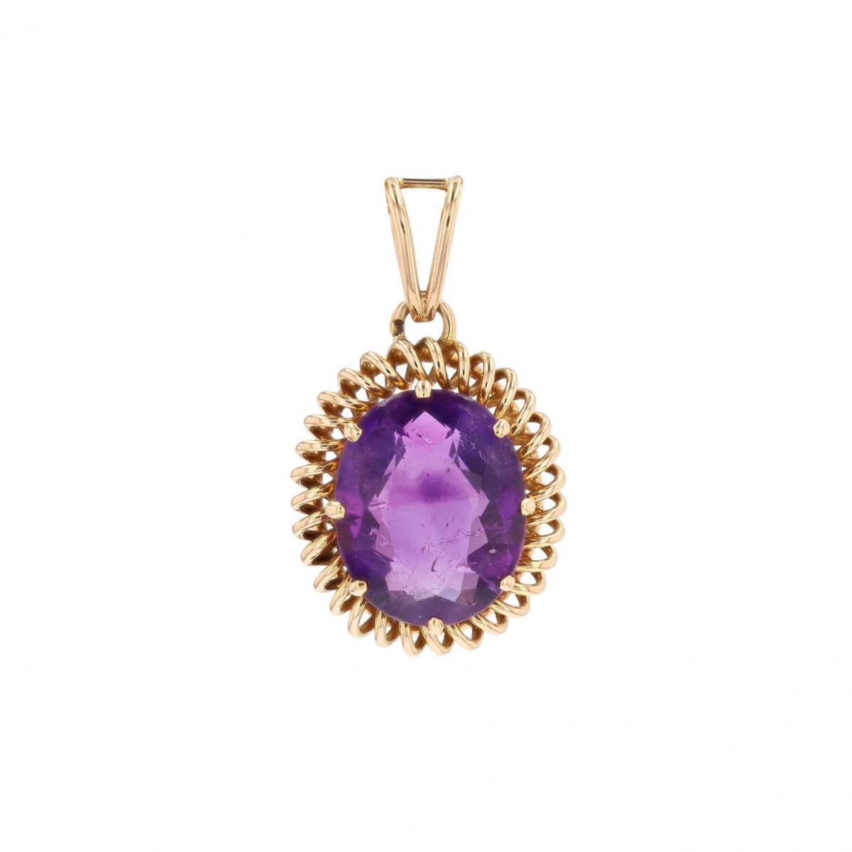 Pendentif en or jaune et améthyste - Castafiore