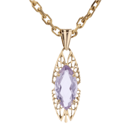 Pendentif en or jaune et améthyste - Castafiore