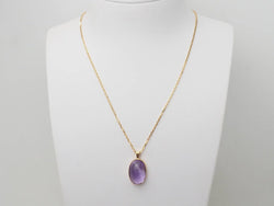 Pendentif en or jaune et Améthyste en cabochon - Castafiore