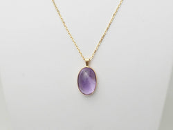 Pendentif en or jaune et Améthyste en cabochon - Castafiore