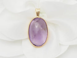 Pendentif en or jaune et Améthyste en cabochon - Castafiore
