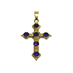 Pendentif en or jaune et améthystes - Castafiore