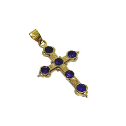 Pendentif en or jaune et améthystes - Castafiore