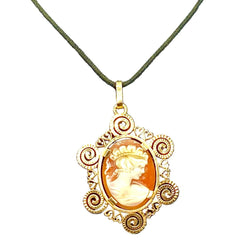 Pendentif en or jaune et camée - Castafiore