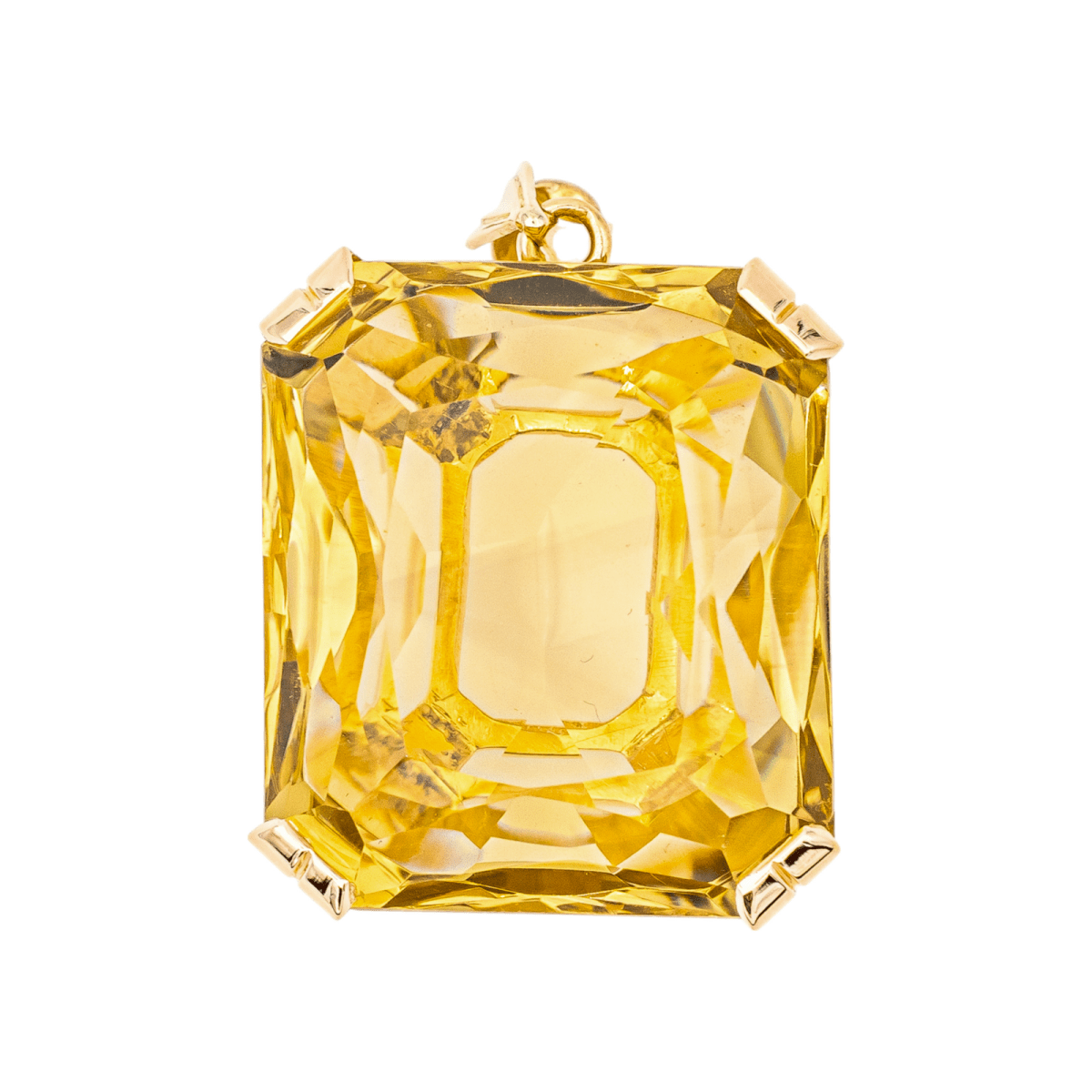 Pendentif en or jaune et citrine - Castafiore
