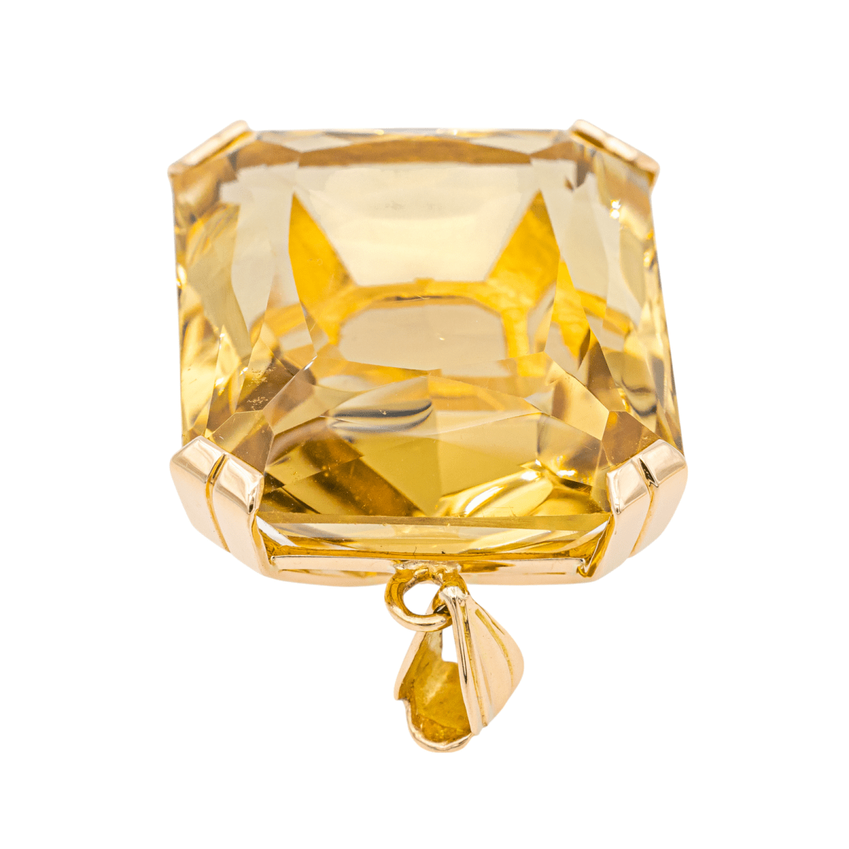 Pendentif en or jaune et citrine - Castafiore