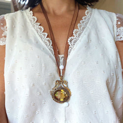 Pendentif en or jaune et citrine - Castafiore