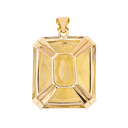 Pendentif en or jaune et citrine - Castafiore