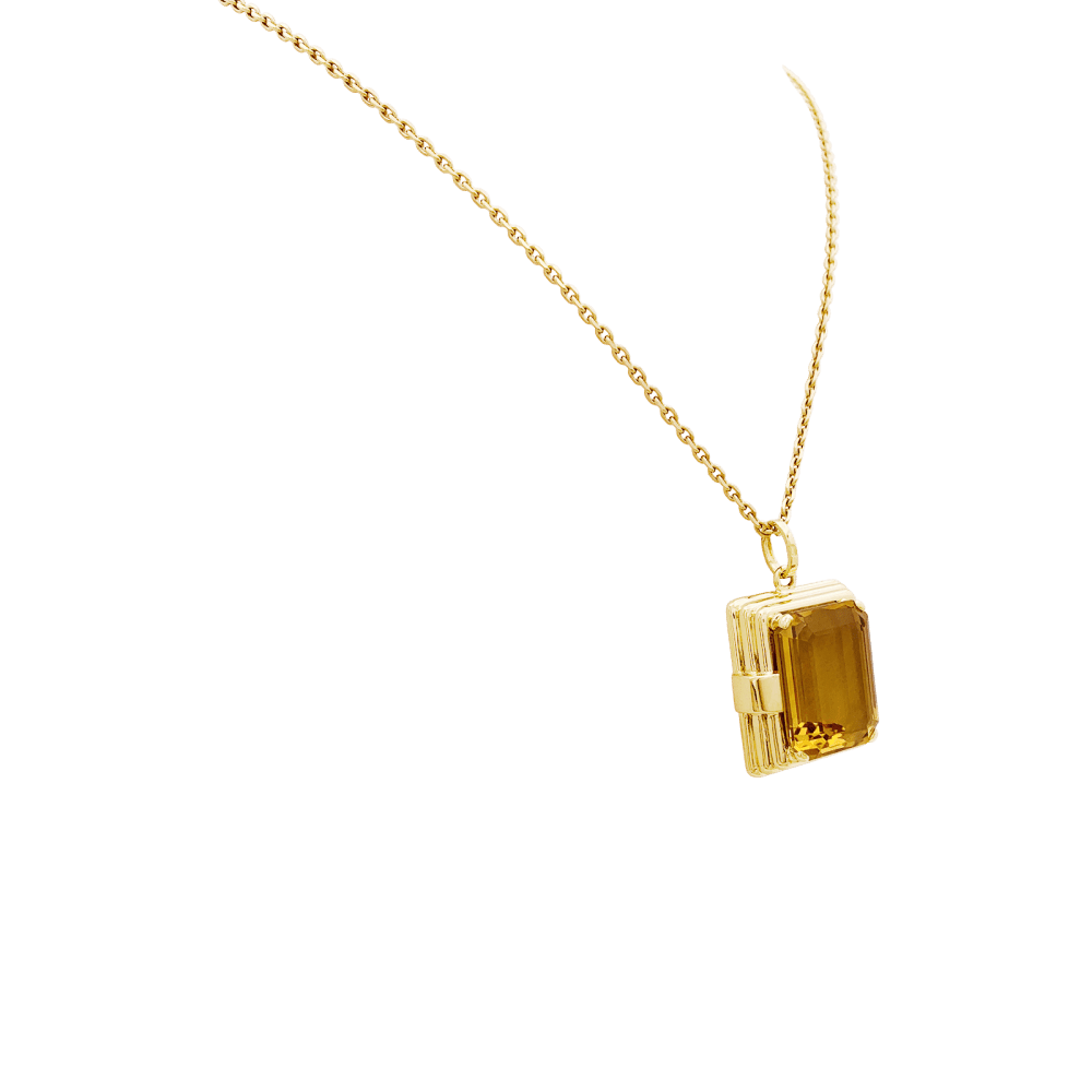 Pendentif en or jaune et citrine - Castafiore