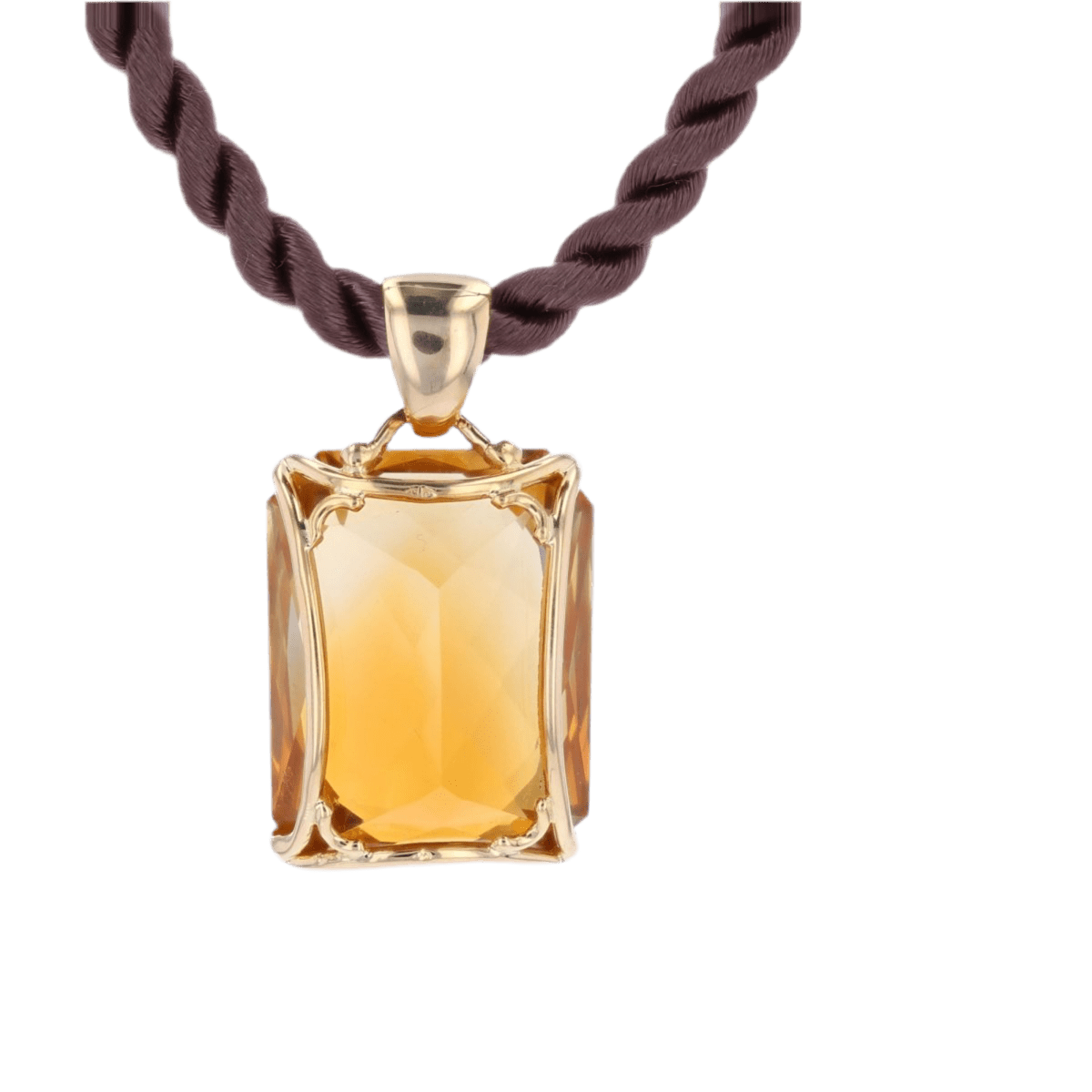 Pendentif en or jaune et citrine - Castafiore