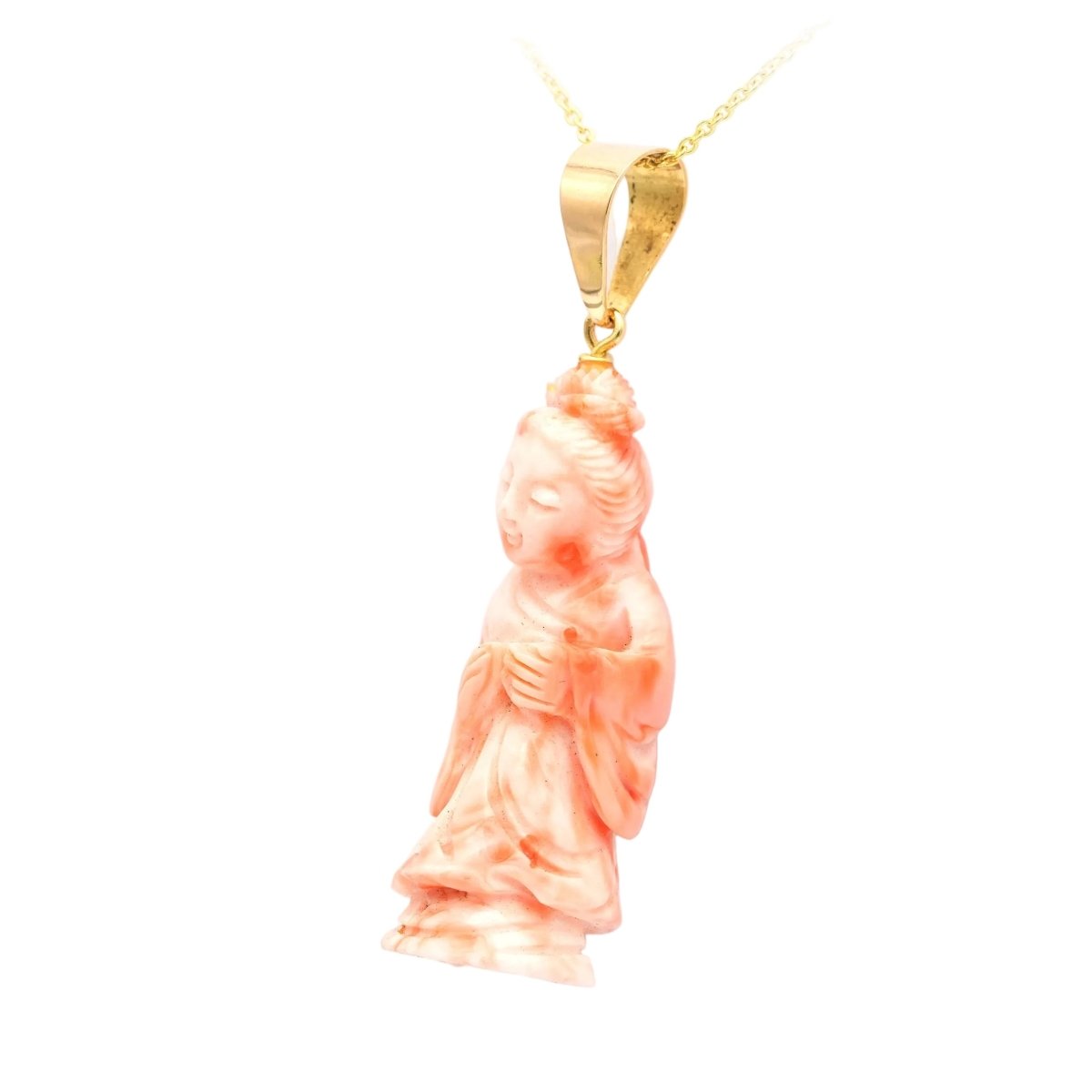 Pendentif en or jaune et corail - Castafiore