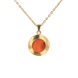Pendentif en or jaune et corail - Castafiore