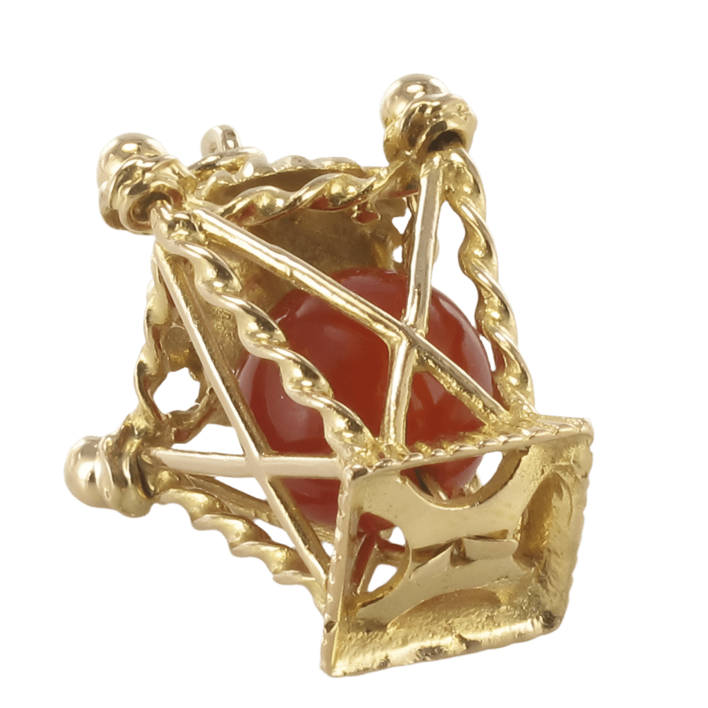 Pendentif en or jaune et cornaline - Castafiore