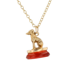 Pendentif en or jaune et cornaline - Castafiore