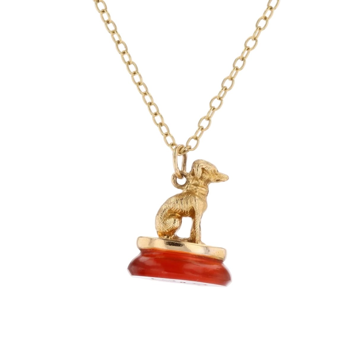 Pendentif en or jaune et cornaline - Castafiore