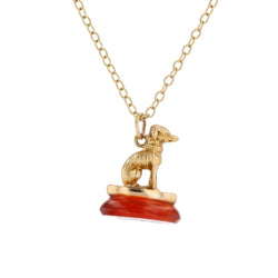 Pendentif en or jaune et cornaline - Castafiore