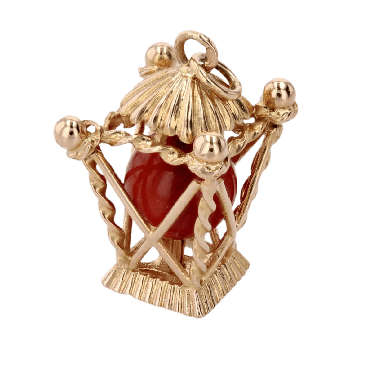 Pendentif en or jaune et cornaline - Castafiore