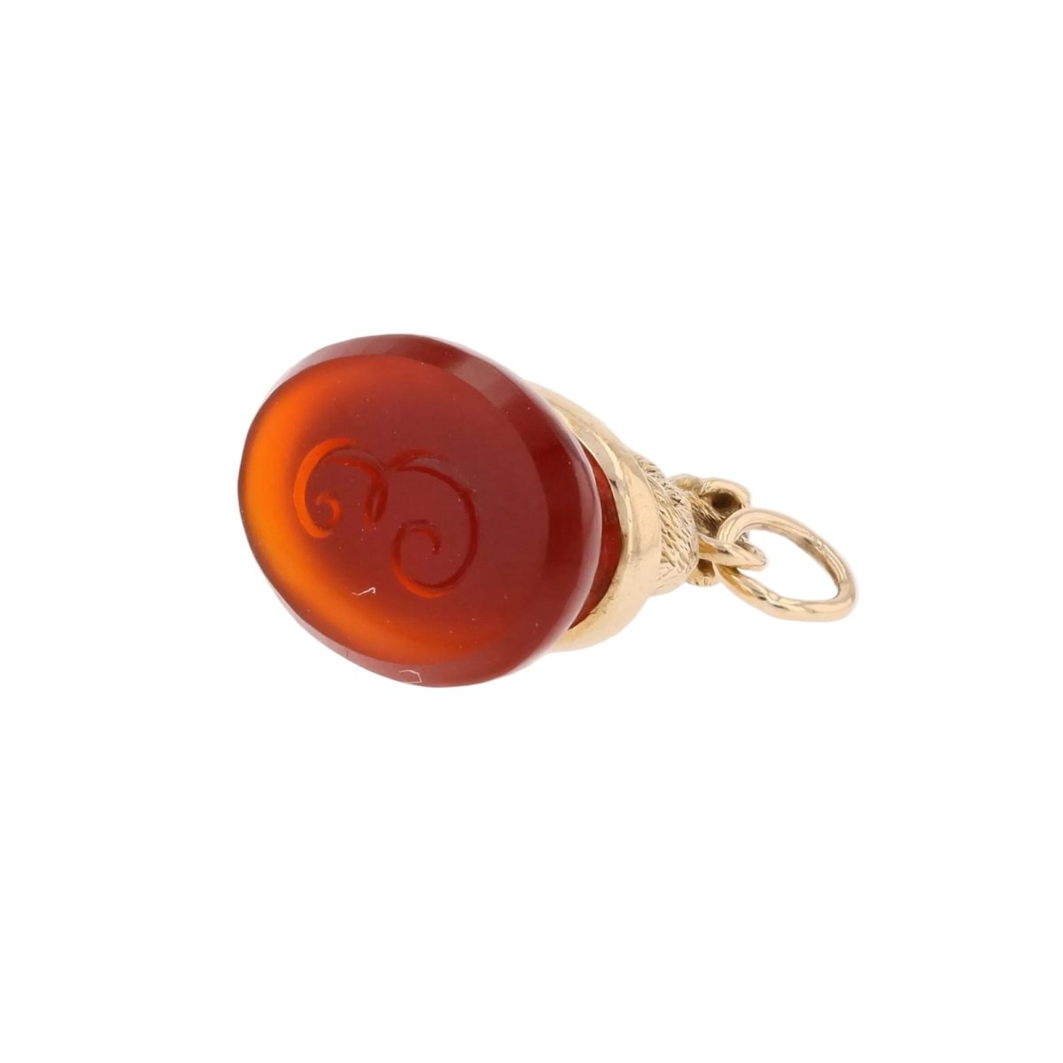 Pendentif en or jaune et cornaline - Castafiore