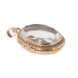 Pendentif en or jaune et cristal de roche - Castafiore