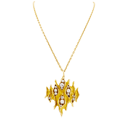 Pendentif en or jaune et diamants - Castafiore
