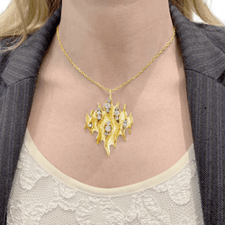 Pendentif en or jaune et diamants - Castafiore