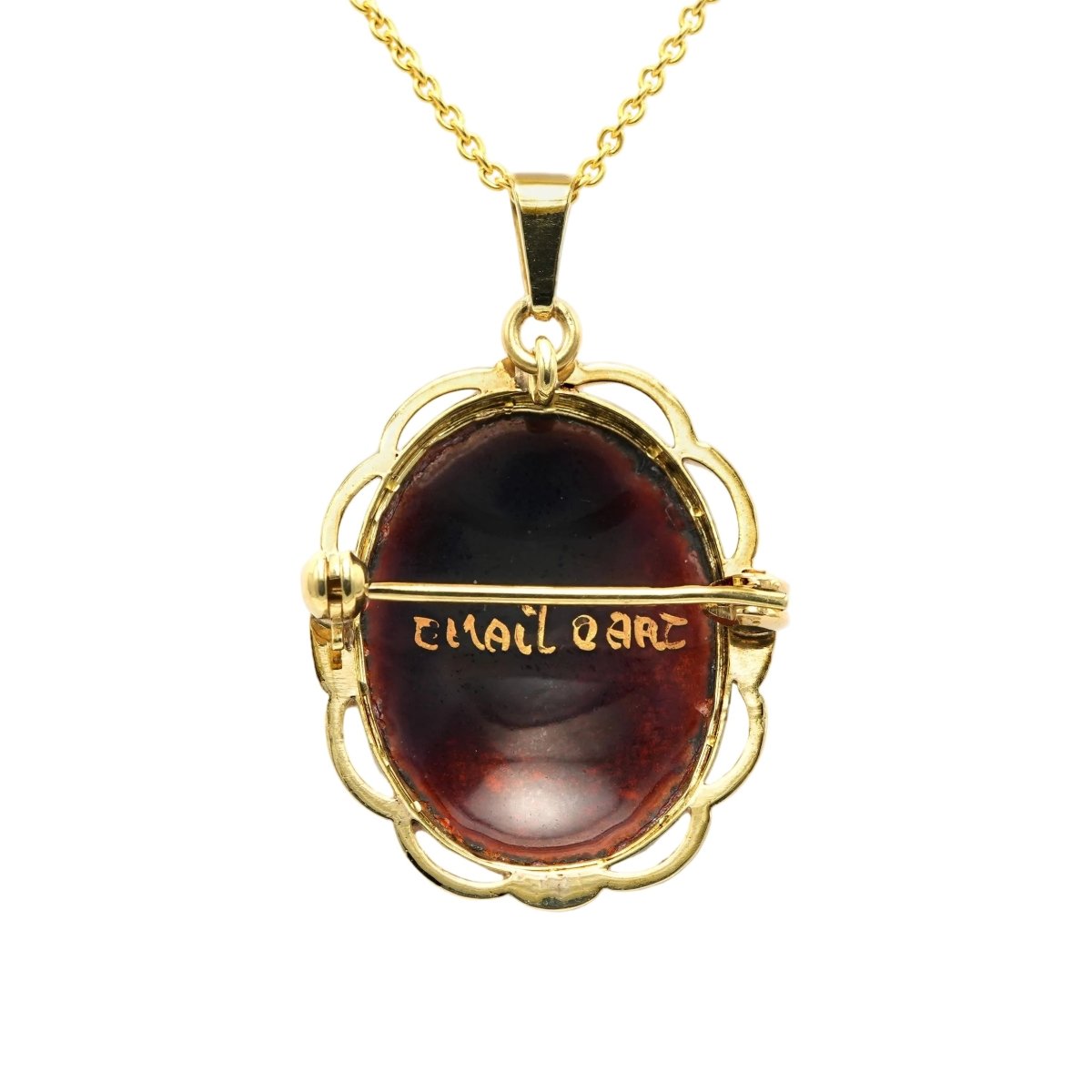 Pendentif en or jaune et émail - Castafiore