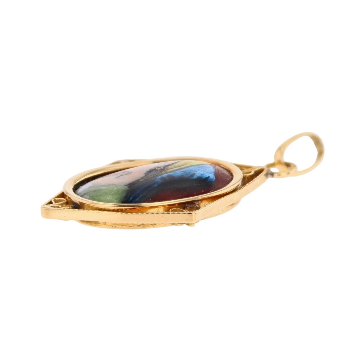 Pendentif en or jaune et émail - Castafiore