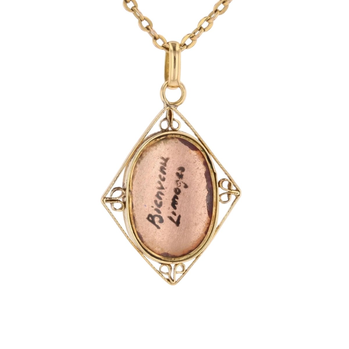 Pendentif en or jaune et émail - Castafiore