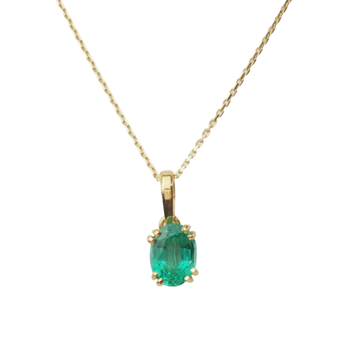 Pendentif en or jaune et émeraude - Castafiore