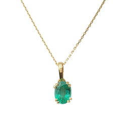 Pendentif en or jaune et émeraude - Castafiore