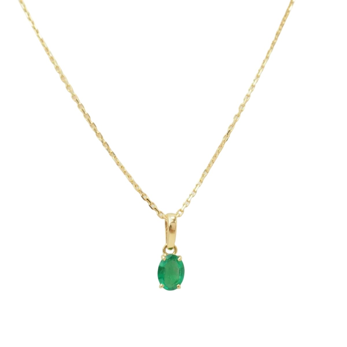 Pendentif en or jaune et émeraude - Castafiore