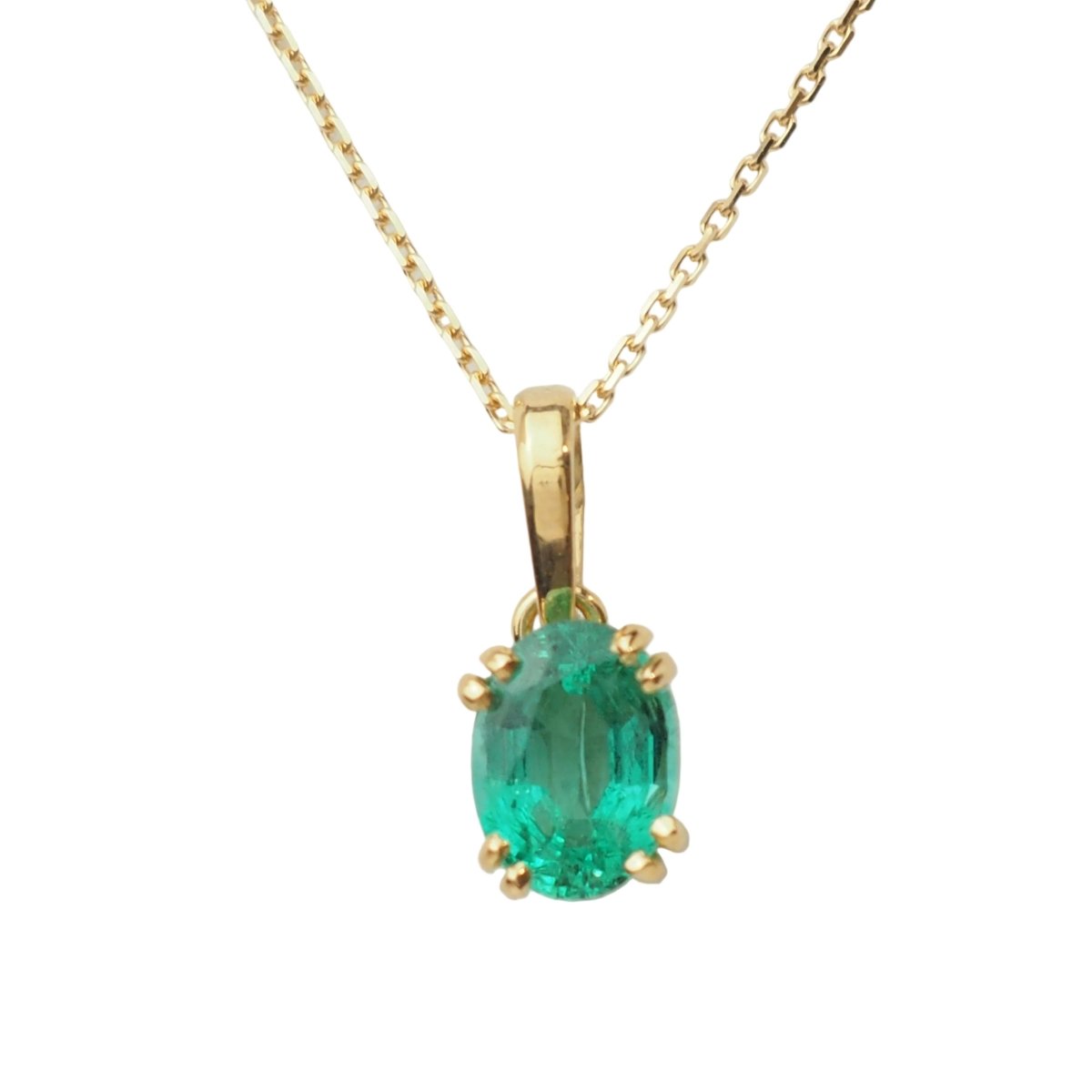 Pendentif en or jaune et émeraude - Castafiore