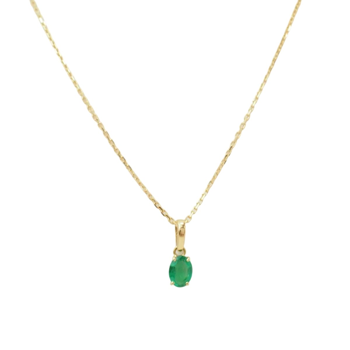 Pendentif en or jaune et émeraude - Castafiore
