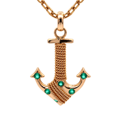 Pendentif en or jaune et émeraudes - Castafiore