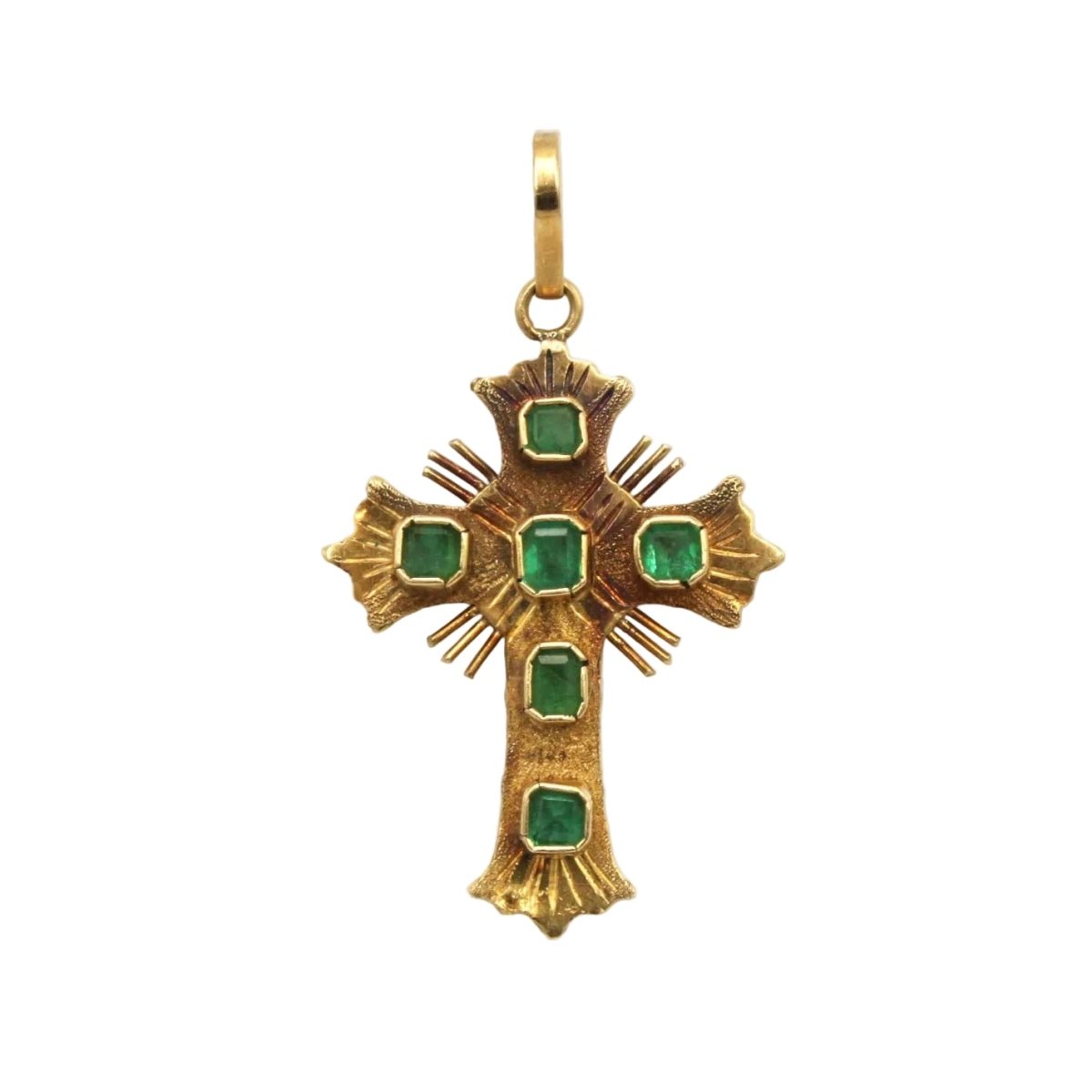 Pendentif en or jaune et émeraudes - Castafiore