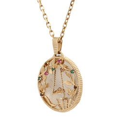 Pendentif en or jaune et émeraudes - Castafiore