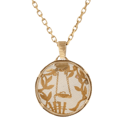 Pendentif en or jaune et émeraudes - Castafiore