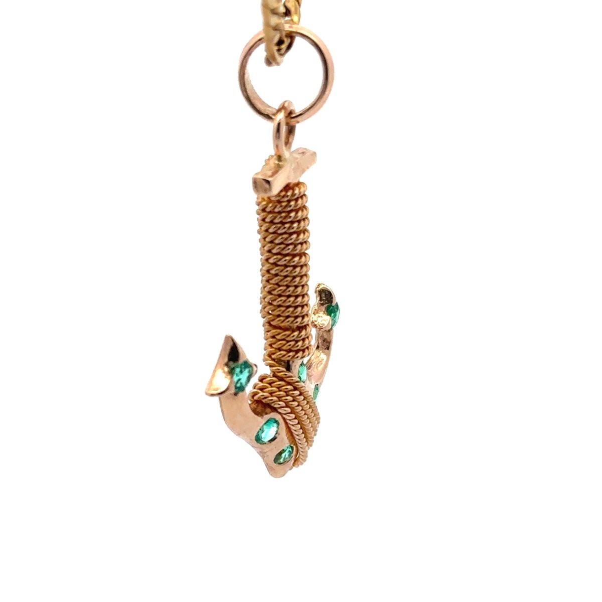 Pendentif en or jaune et émeraudes - Castafiore