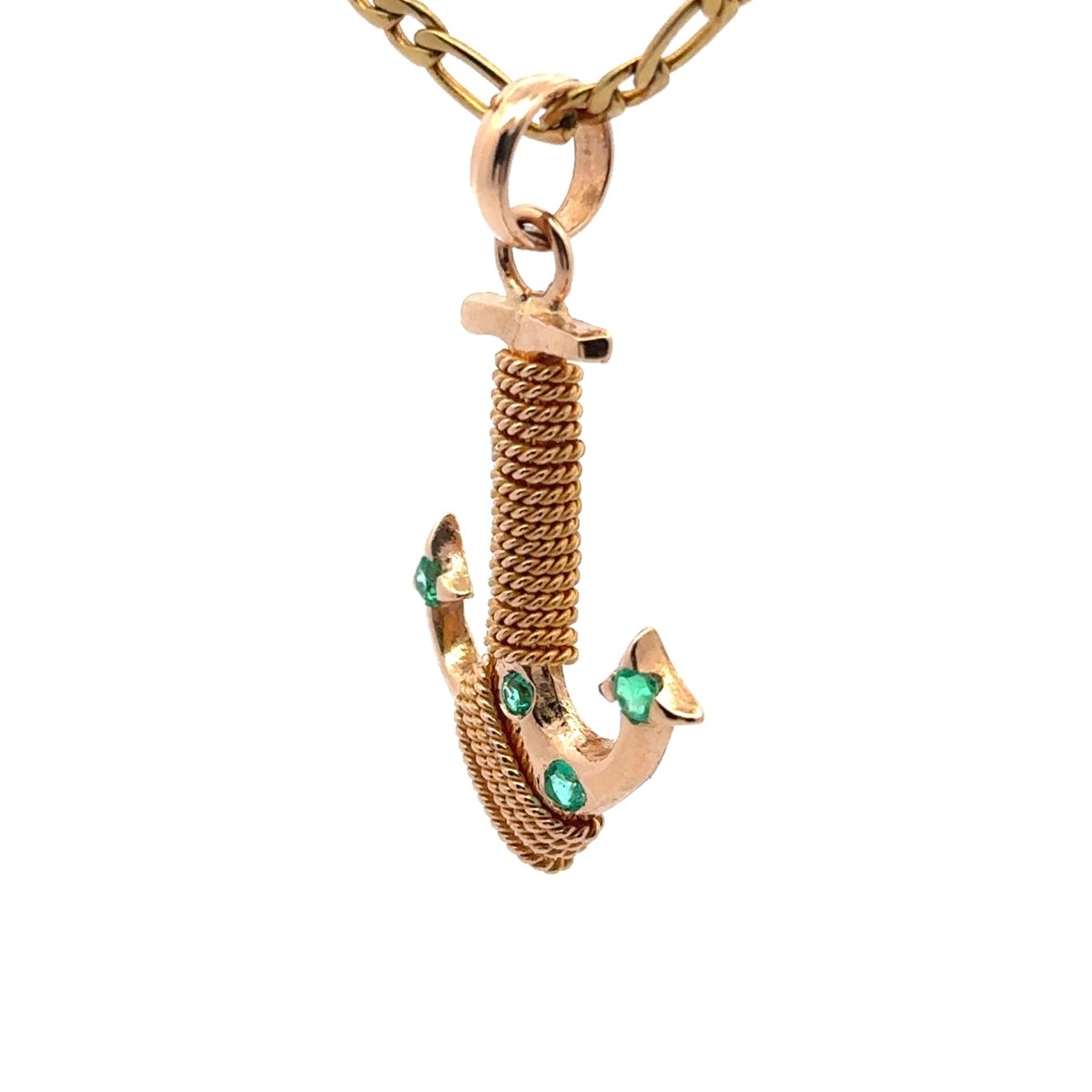 Pendentif en or jaune et émeraudes - Castafiore