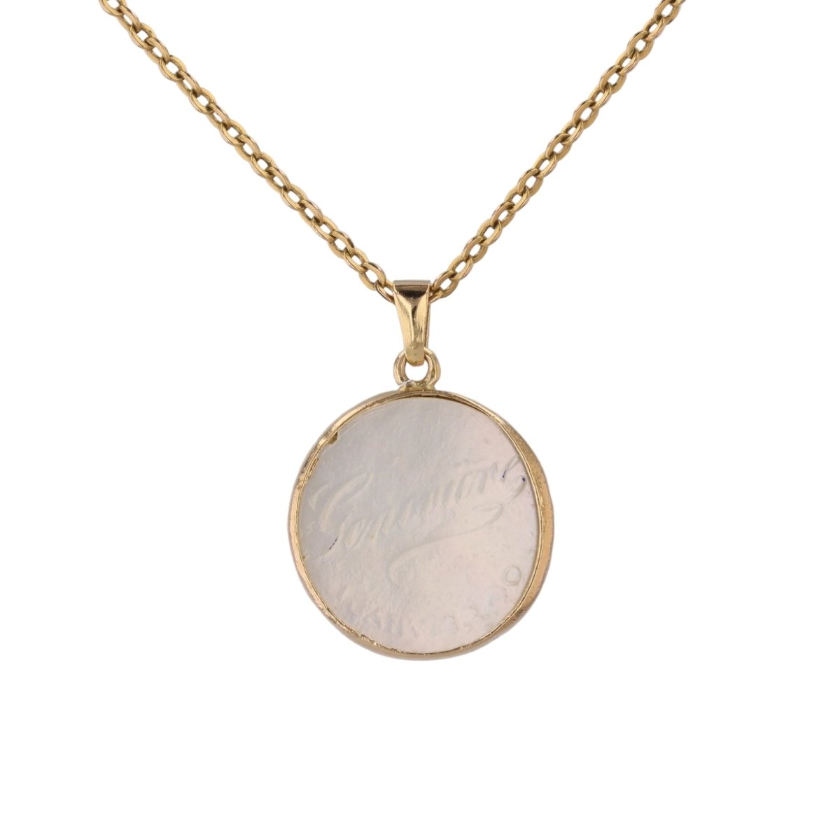 Pendentif en or jaune et nacre - Castafiore