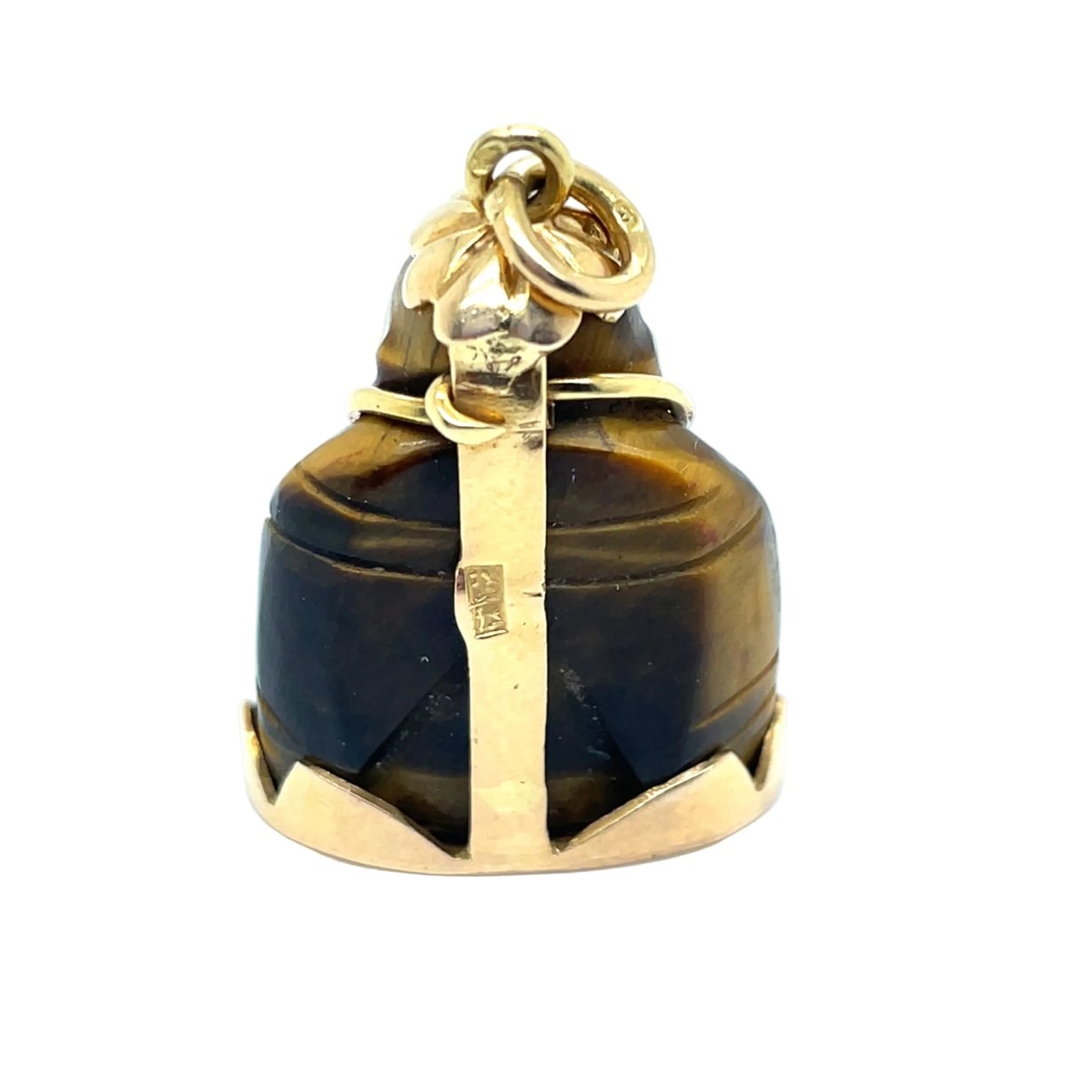 Pendentif en or jaune et oeil de tigre - Castafiore
