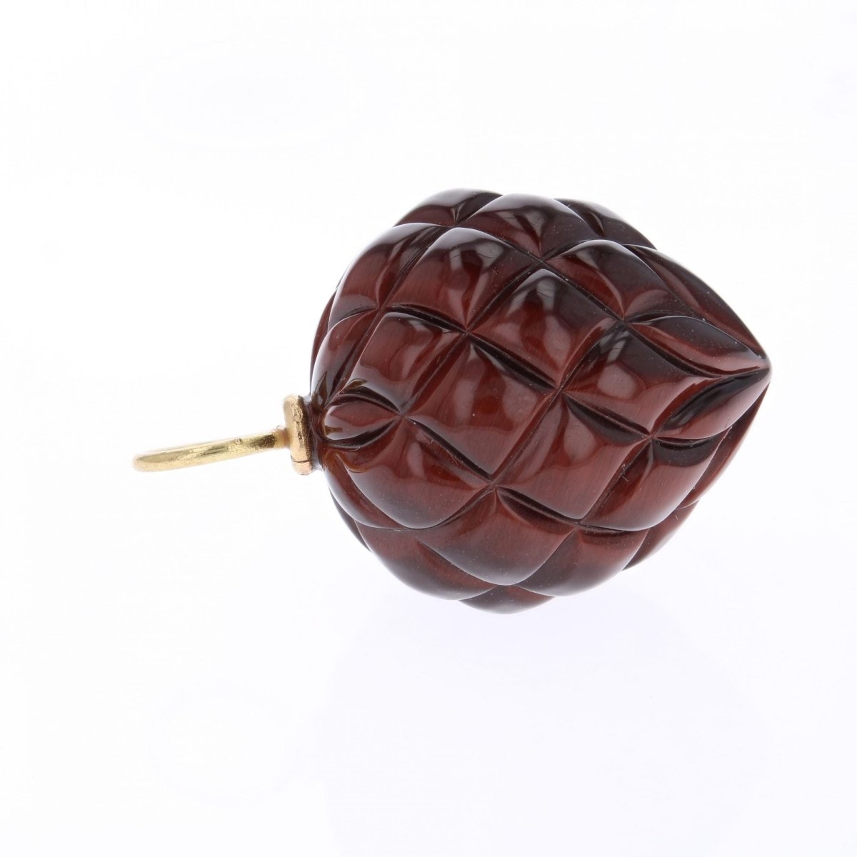 Pendentif en or jaune et oeil de tigre - Castafiore