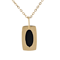 Pendentif en or jaune et onyx - Castafiore
