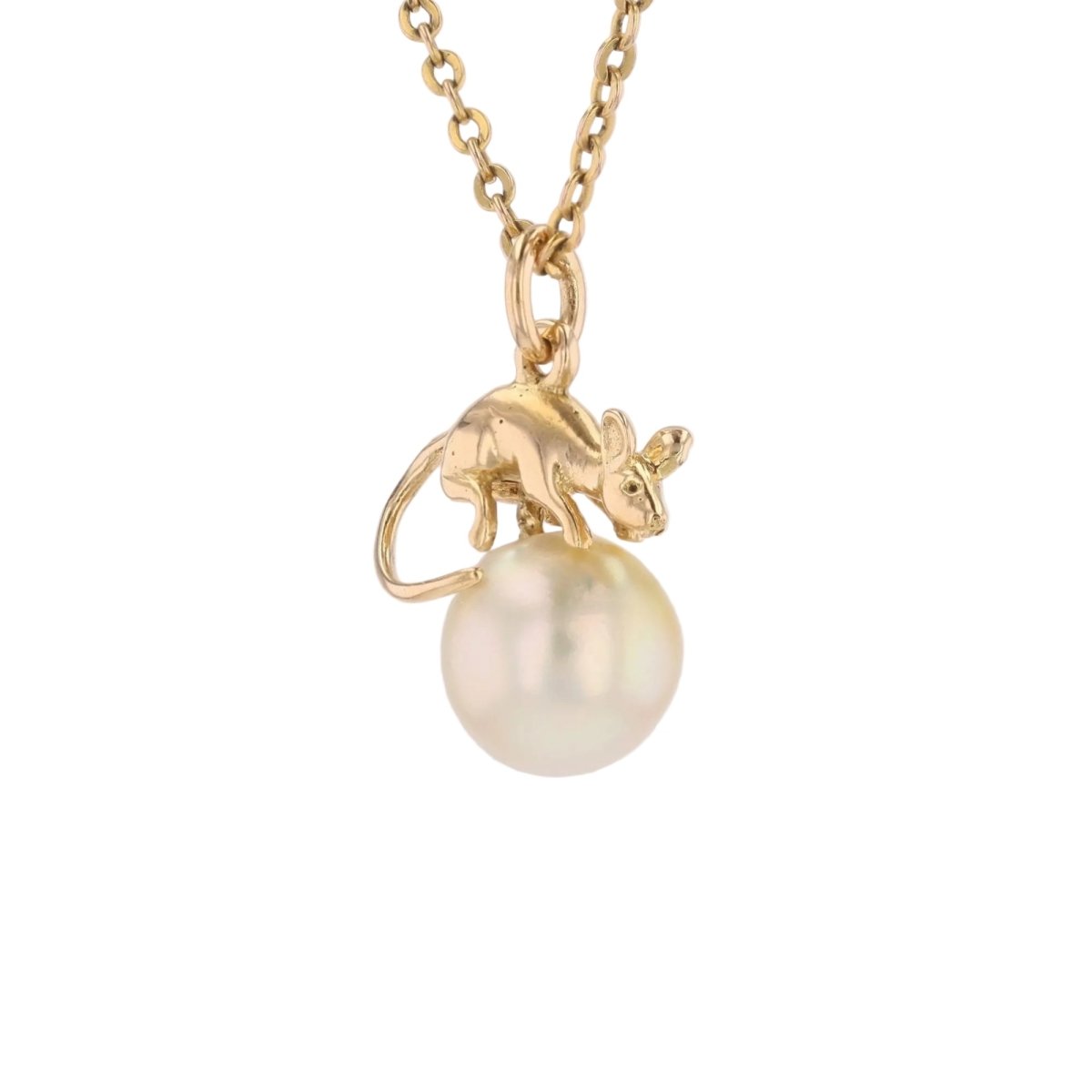 Pendentif en or jaune et perle - Castafiore