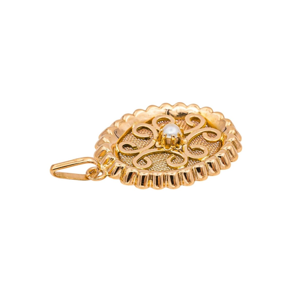 Pendentif en or jaune et perle - Castafiore