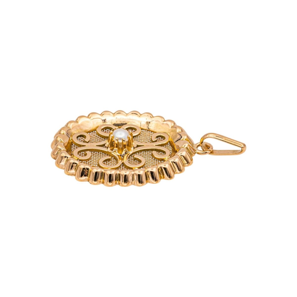 Pendentif en or jaune et perle - Castafiore