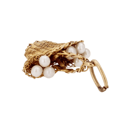 Pendentif en or jaune et perles - Castafiore